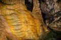 Stalactite cave, underground lake, Demanovska, Slovakia Royalty Free Stock Photo