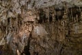 Stalactite and stalagmit mineral formation in a cave Royalty Free Stock Photo