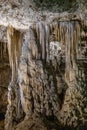 Stalactite and stalagmit mineral formation in a cave Royalty Free Stock Photo