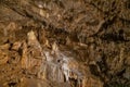 Stalactite and stalagmit mineral formation in a cave Royalty Free Stock Photo