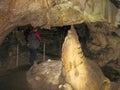 Stalactite and stalagmite cave, Slovakia Royalty Free Stock Photo