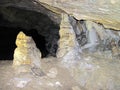 Stalactite and stalagmite cave, Slovakia Royalty Free Stock Photo