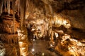 Stalactite and Stalagmite Formations in the Cave Royalty Free Stock Photo