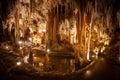 Stalactite and Stalagmite Formations in the Cave