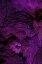 Stalactite and stalagmite formations in a limestone cave of Halong Bay Royalty Free Stock Photo