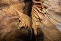 Stalactite and stalagmite and other formations inside a beautiful cave. Royalty Free Stock Photo