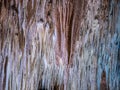 Stalactites background in Valporquero`s caves Spain