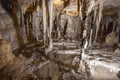 Stalactites and stalactites inside the Lehman caves, Nevada Royalty Free Stock Photo