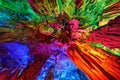 Stalactites of Reed Flute Caves in Guilin, China