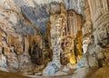 Stalactites and stalagmites in the Botha Hall, Cango Caves