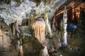 Stalactites and stalagmites in the caves of Postojna