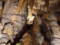 The Stalactites, stalagmites and columns at Luray Caverns Virginia Royalty Free Stock Photo