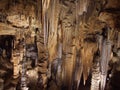The Stalactites, stalagmites and columns at Luray Caverns Virginia Royalty Free Stock Photo