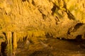Stalactites and stalagmites in Dirou Cave, Greece