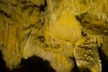 Stalactites and stalagmites in Dirou Cave, Greece