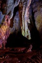 Stalactites and stalagmites formations of callao cave, philippines