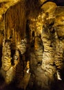 Stalactites and stalagmites of Luray cave, Virginia, USA