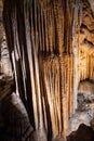 Stalactites and Stalagmites in Luray Caverns, Virginia, USA Royalty Free Stock Photo