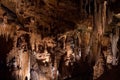 Stalactites and Stalagmites in Luray Caverns, Virginia, USA Royalty Free Stock Photo