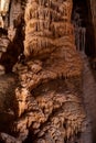 Stalactites and Stalagmites in Luray Caverns, Virginia, USA Royalty Free Stock Photo