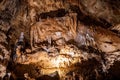 Stalactites and Stalagmites in Luray Caverns, Virginia, USA Royalty Free Stock Photo