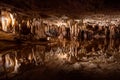 Stalactites and Stalagmites in Luray Caverns, Virginia, USA Royalty Free Stock Photo