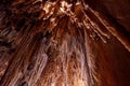 Stalactites and Stalagmites in Luray Caverns, Virginia, USA. Royalty Free Stock Photo