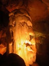 Stalagmite. Marble Cave. Crimea.