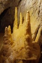 Stalagmites in grotto Royalty Free Stock Photo