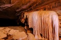 Stalagmites and stalactites in the cave Gruta Da Lapa Doce, cave in Iraquara, Chapada Diamantina, Bahia, Brazil