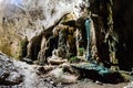 Stalagmites & Stalactites in the cave in Krabi, Thailand