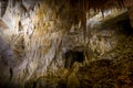 Stalagmites and stalactites in Ruakuri Cave, Waitomo in New Zealand Royalty Free Stock Photo