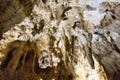 Stalagmites and stalactites in Ruakuri Cave, Waitomo, New Zealand Royalty Free Stock Photo