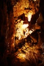 Stalagmites in stone cave