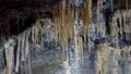 Stalagtites, dripstones in Treak Cliff Cavern