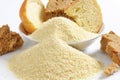 Stale bread and finely ground breadcrumbs Royalty Free Stock Photo