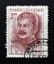 Stalin on Czechoslovakia stamp Royalty Free Stock Photo