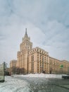 Stalin-era high-rise building in Moscow Royalty Free Stock Photo