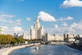 Stalin`s skyscraper on Kotelnicheskaya Embankment Moscow Russia Royalty Free Stock Photo