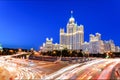 Stalin Skyscraper on Kotelnicheskaya Embankment of the Moscow River, Moscow, Russia Royalty Free Stock Photo