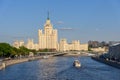 Stalin skyscraper on the Kotelnicheskaya Embankment in Moscow, Russia Royalty Free Stock Photo