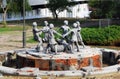 Stalingrad battle war memorial in Volgograd, Russia. Monument to dancing children