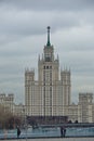 `Stalinist` skyscraper on the embankment of the Moskva River.