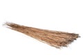 Coconut broom white background. Royalty Free Stock Photo