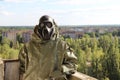 Stalker in ghost town Pripyat Royalty Free Stock Photo