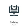 Stalking vector icon on white background. Flat vector stalking icon symbol sign from modern cyber collection for mobile concept