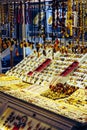 Stall with baltic amber jewellery Royalty Free Stock Photo