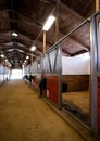 Stall Center Path Horse Paddack Equestrian Stable Royalty Free Stock Photo