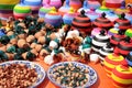 Stall of colored pottery Royalty Free Stock Photo