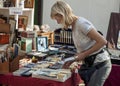 Stall holders and shoppers at Tynemouth Market.